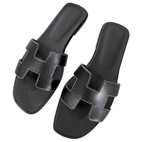 hermes sandalen damen schwarz